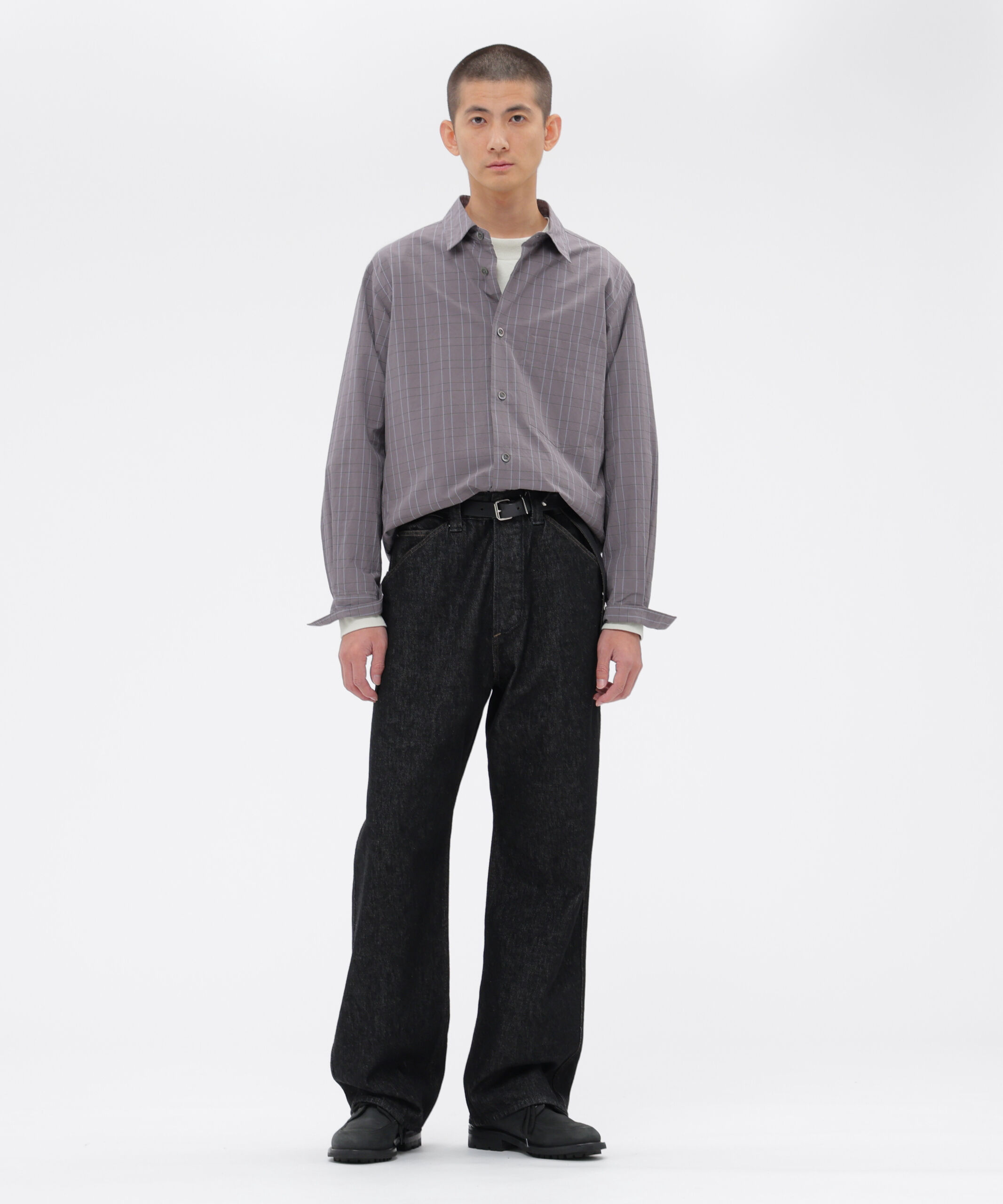 MARGARET HOWELL「GLEN CHECK COTTON POPLIN SHIRT」|シャツ・ブラウス|