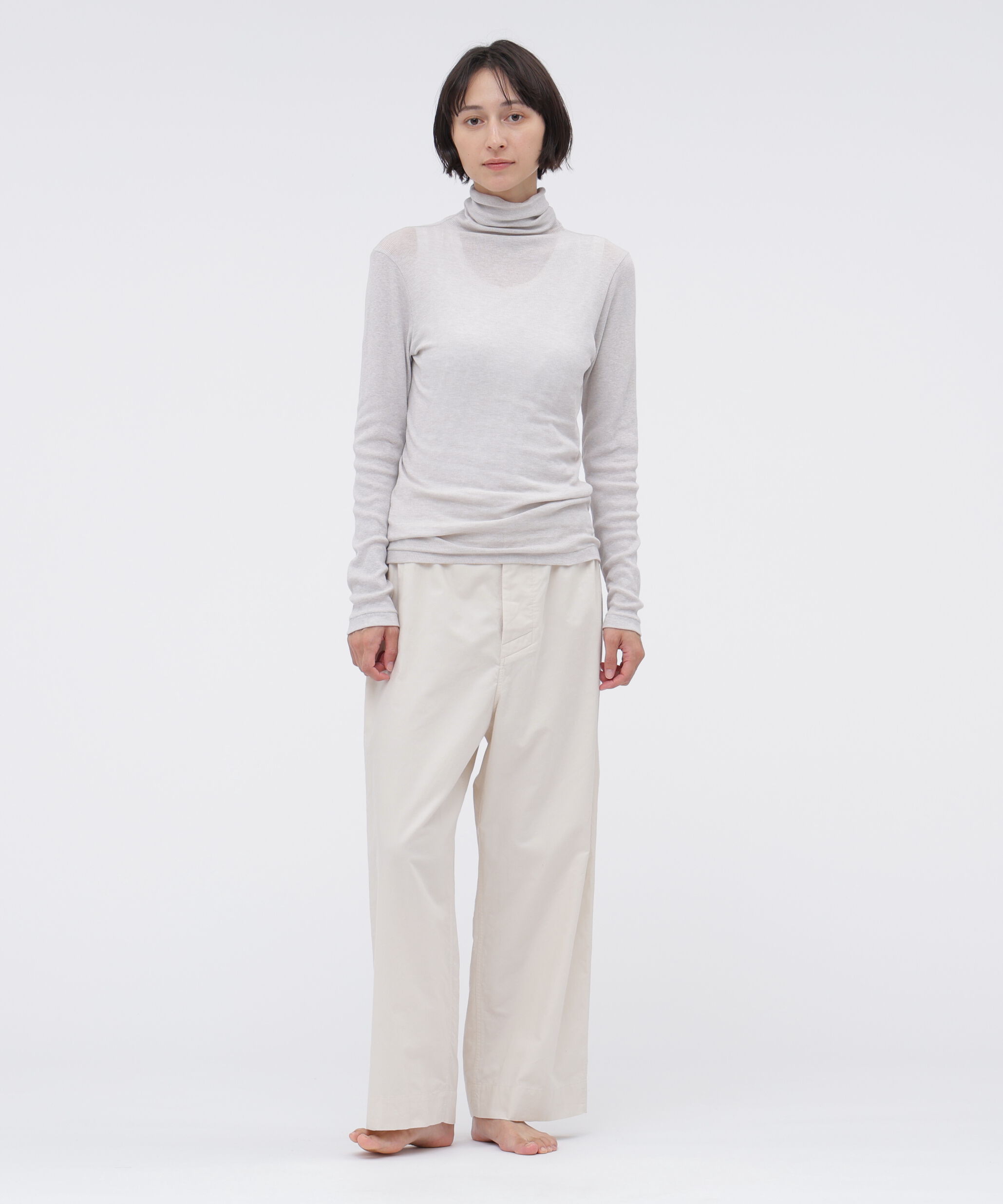 MARGARET HOWELL HOUSEHOLDGOODS「COTTON SILK RIB TOP」|Tシャツ・カットソー|
