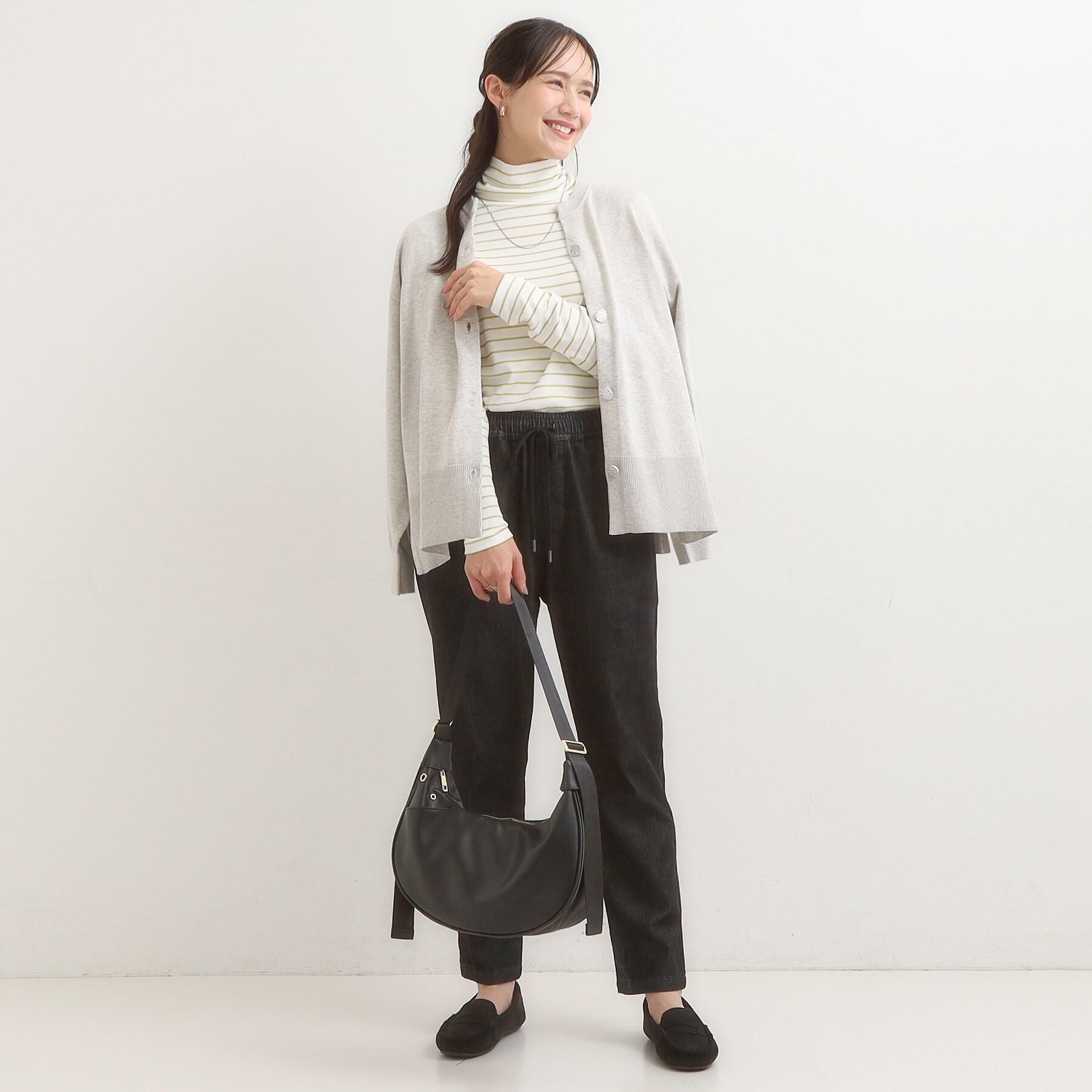 SHOO･LA･RUE「【高レビュー/SS-LL/美脚シルエット】自然に体型カバー イージーデニム テーパードパンツ」|デニム|