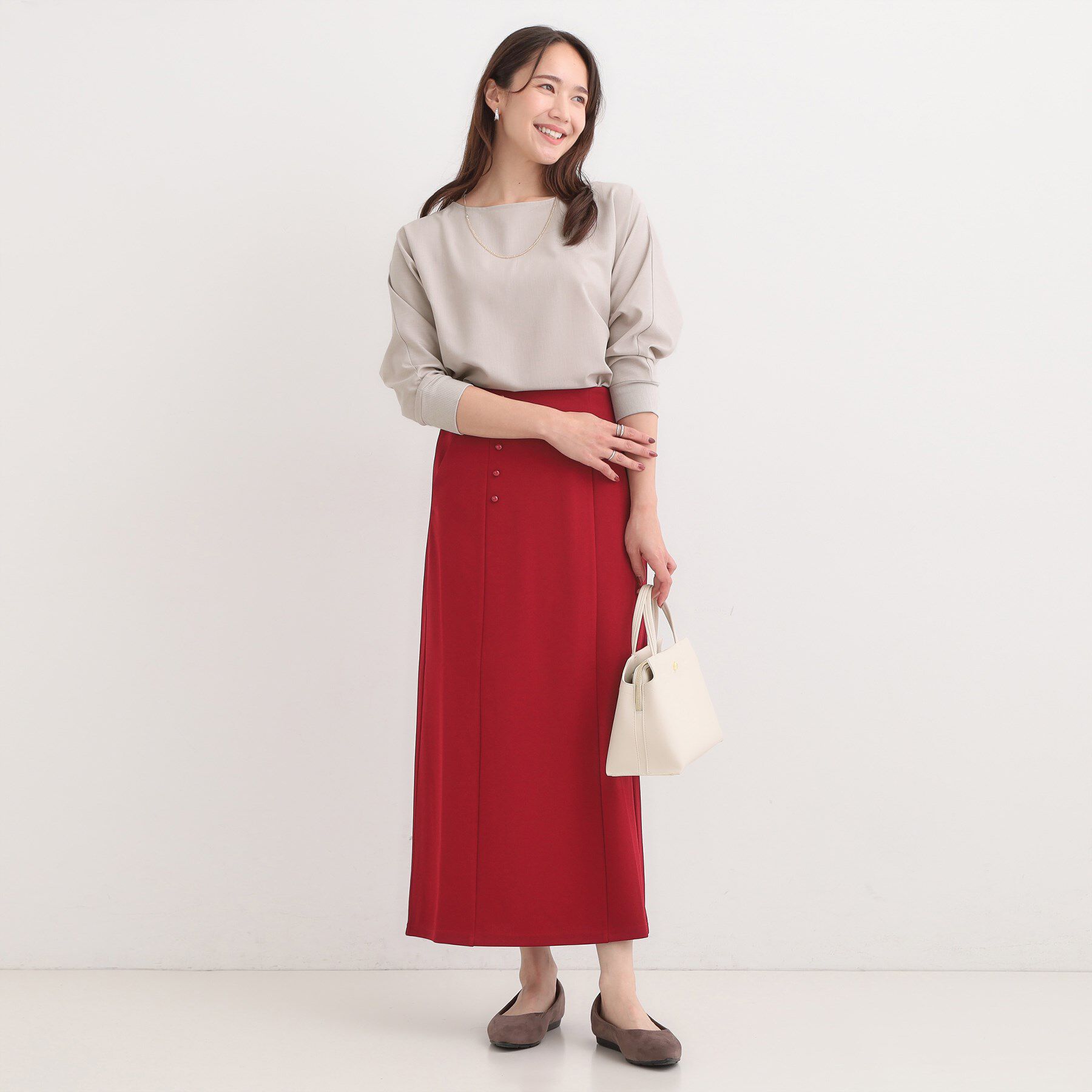 SHOO･LA･RUE「【高レビュー/洗濯後しわになりにくい】1枚でサマ見え 8分袖ドルマンブラウス」|シャツ・ブラウス|
