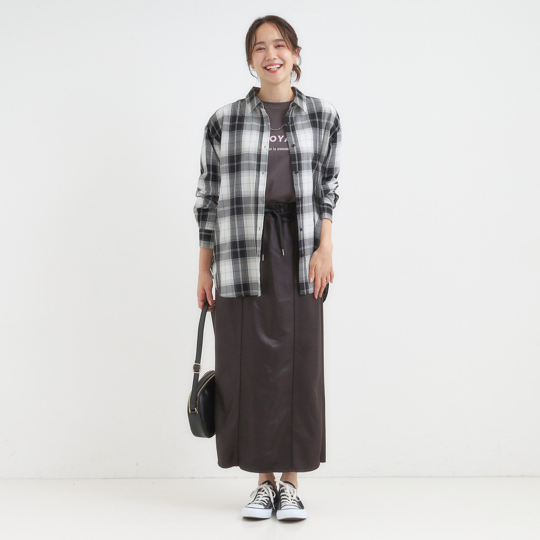 SHOO･LA･RUE「【洗濯機可/S-LL】程よい抜け感 大人のチェックシャツ」|シャツ・ブラウス|