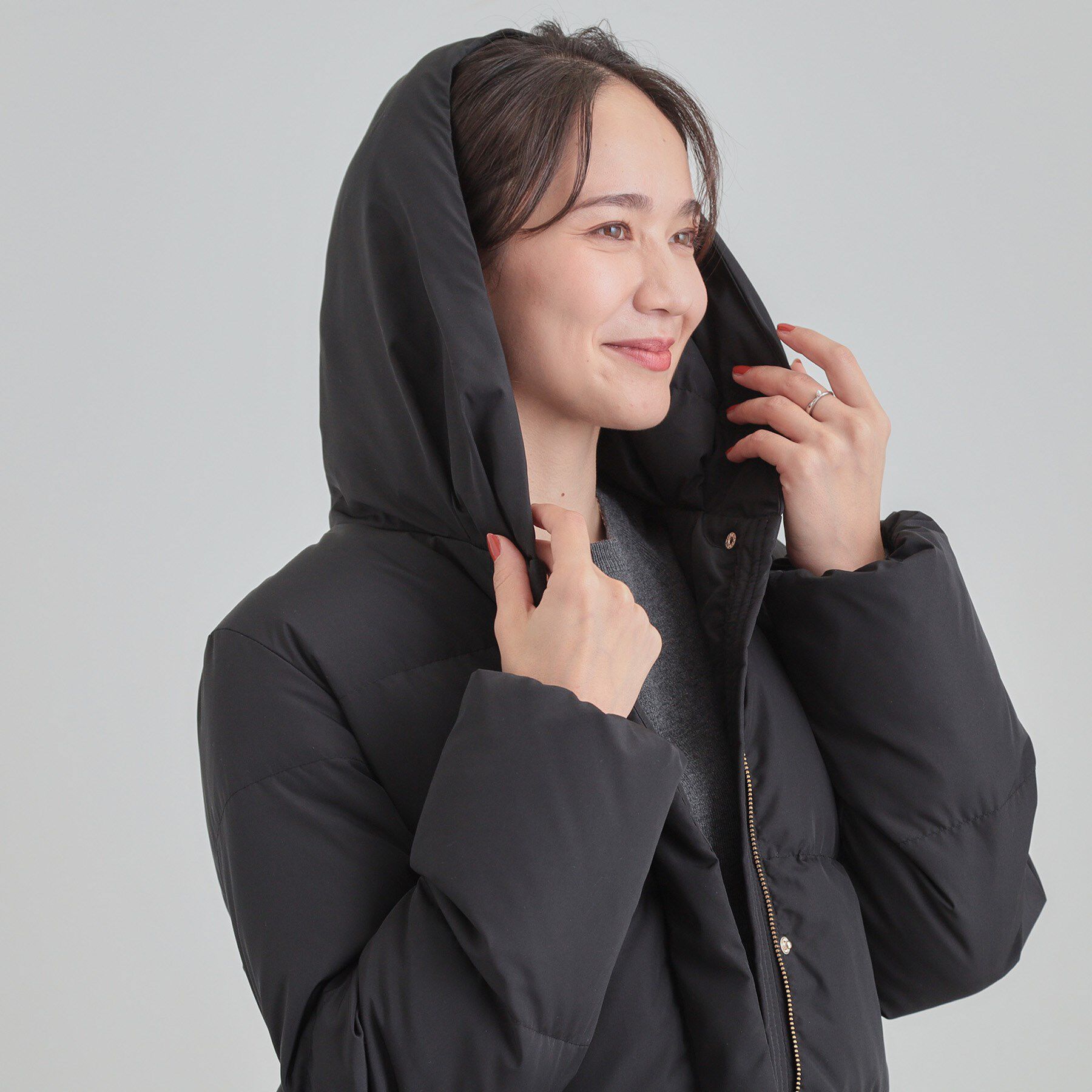 SHOO･LA･RUE「【撥水/洗える】ショートフーディーダウン」|ダウン|