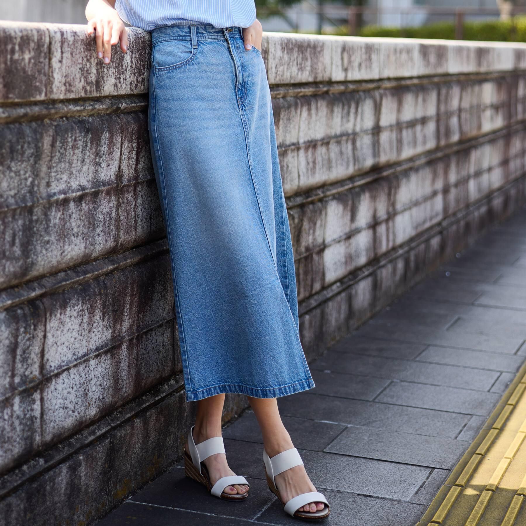 SHOO･LA･RUE「【SHOO・LA・RUE DENIM】シンプルだから使いやすい Aラインスカート」|スカート|