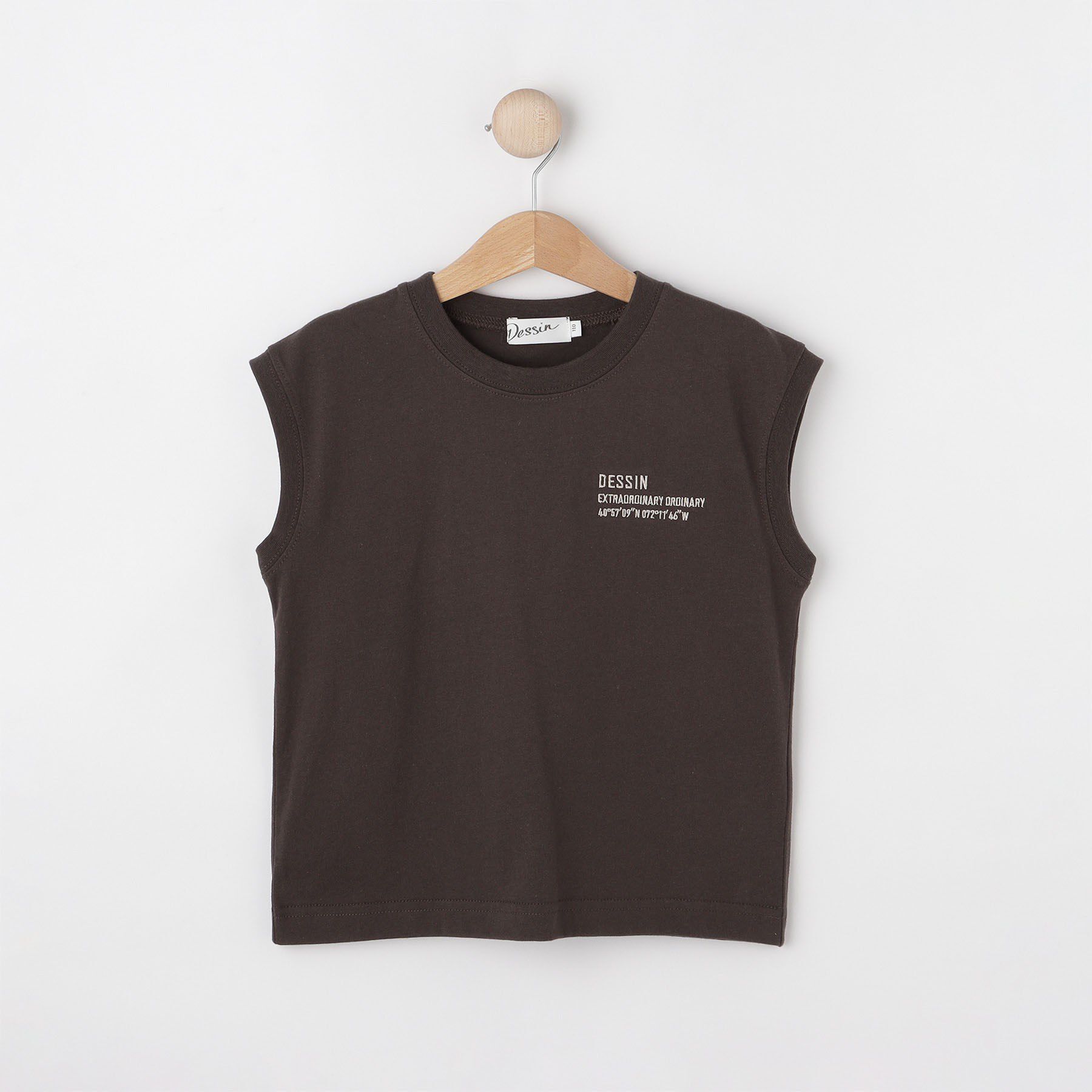 Dessin「【洗える】オーガニックコットンフレンチスリーブ」|Tシャツ・カットソー|チャコールグレー(0