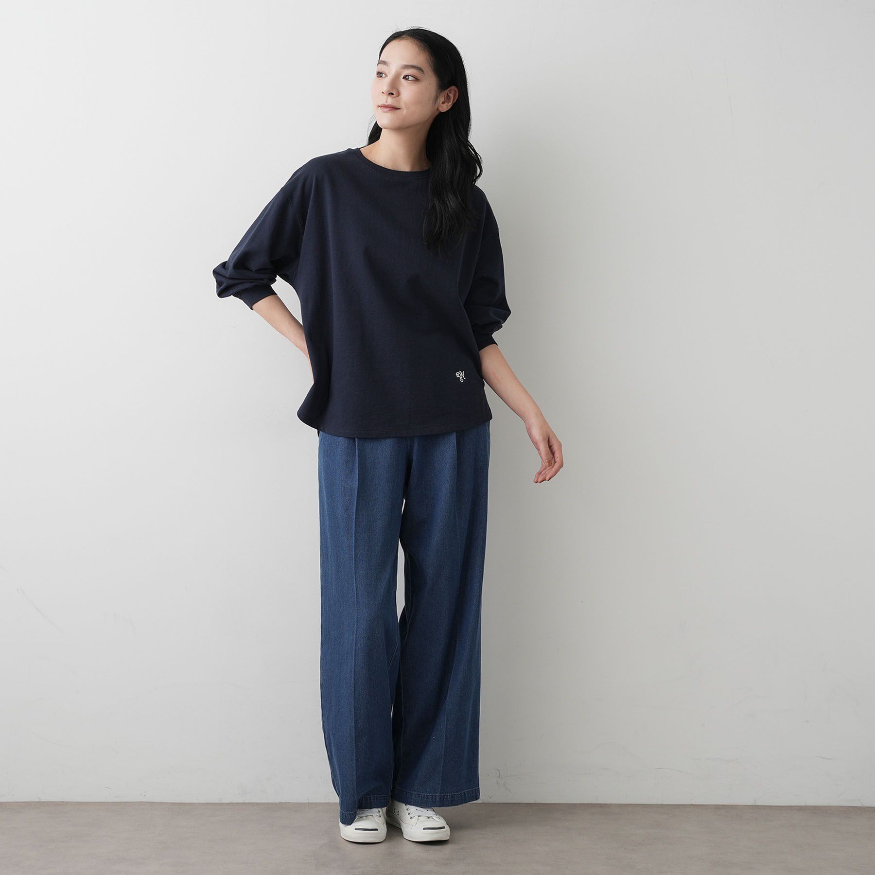 Dessin「【360度可愛い・洗える】バックヘンリーカットソー」|Tシャツ・カットソー|