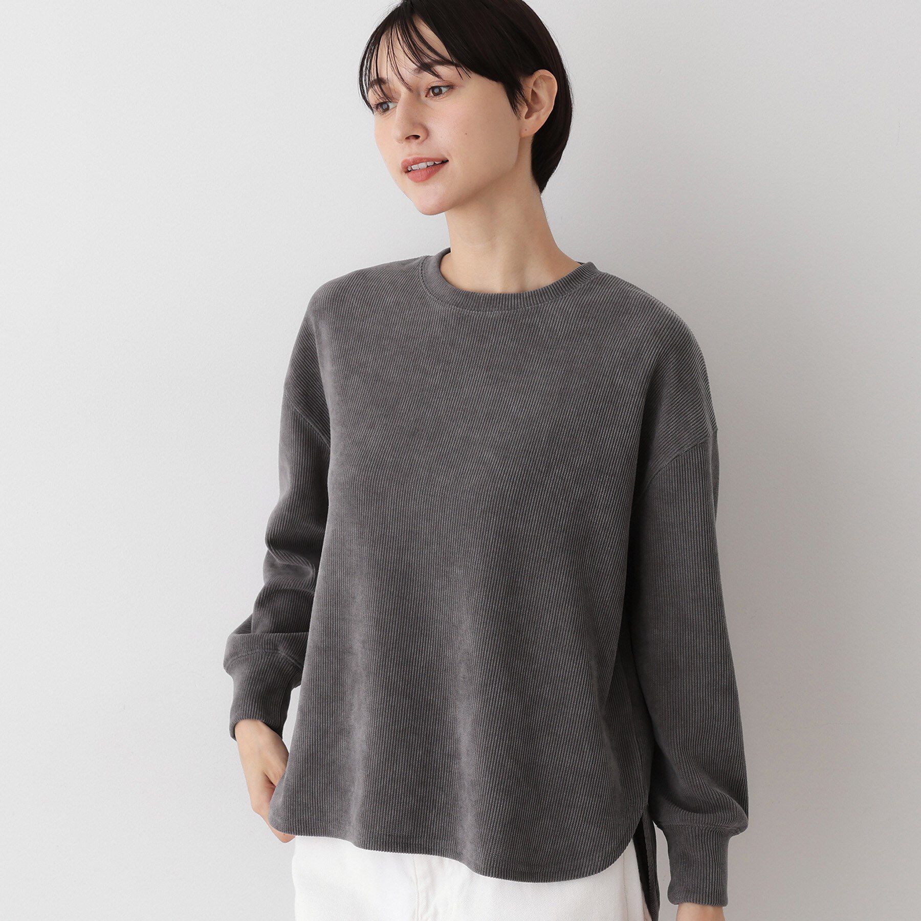 Dessin「【洗える】ベロアサーマルカットソー」|Tシャツ・カットソー|