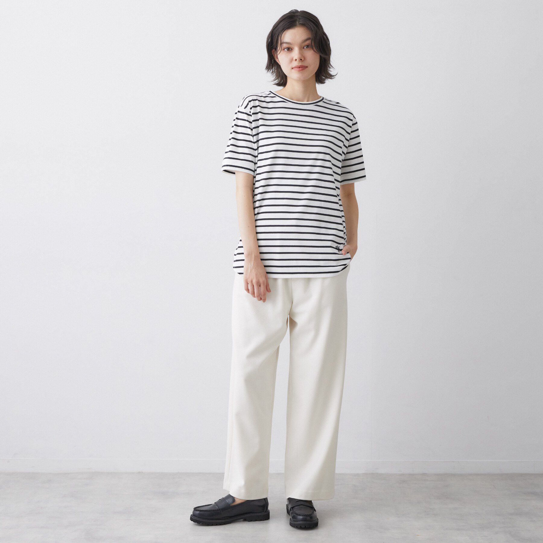 Dessin「【洗える】半袖シャツテールカットソー」|Tシャツ・カットソー|