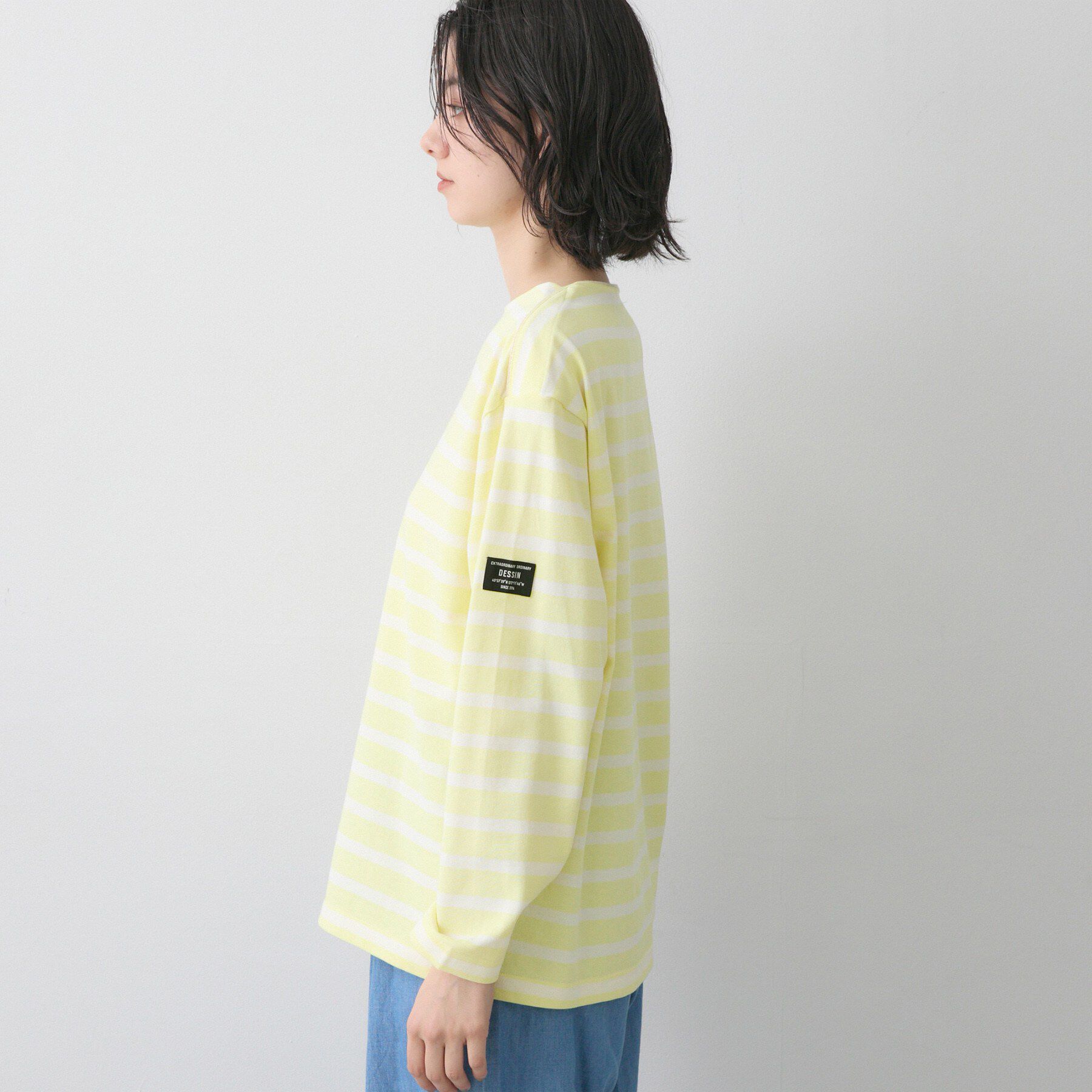 Dessin「【洗える】クルーネックボーダーカットソー」|Tシャツ・カットソー|