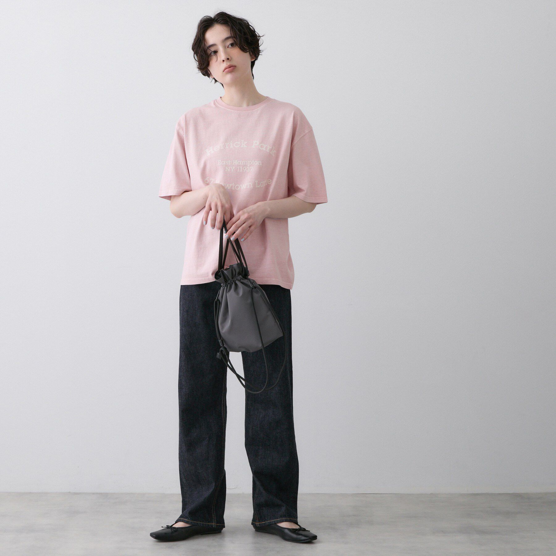 Dessin「【ユニセックス/洗える】ピグメントロゴTシャツ」|Tシャツ・カットソー|