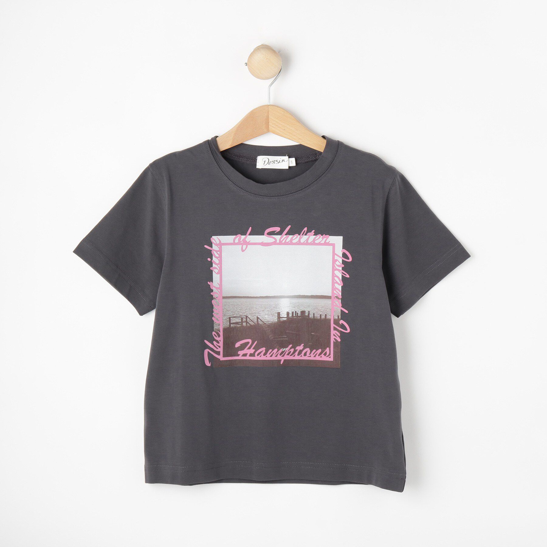 Dessin「グラフィックデザインTシャツ」|Tシャツ・カットソー|チャコールグレー(0