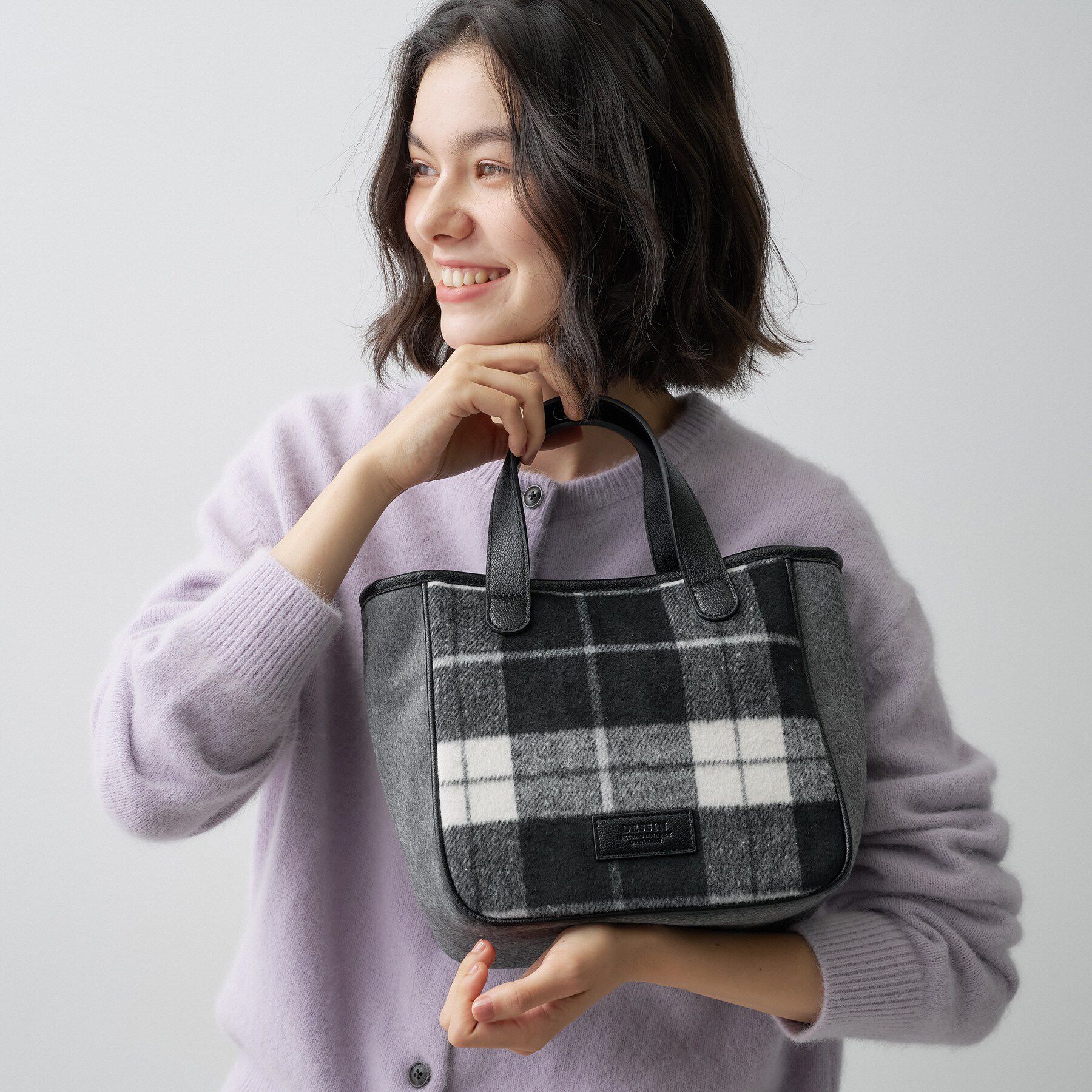 Dessin「2WAYチェック・カラートート」|トートバッグ|ブラック(219)
