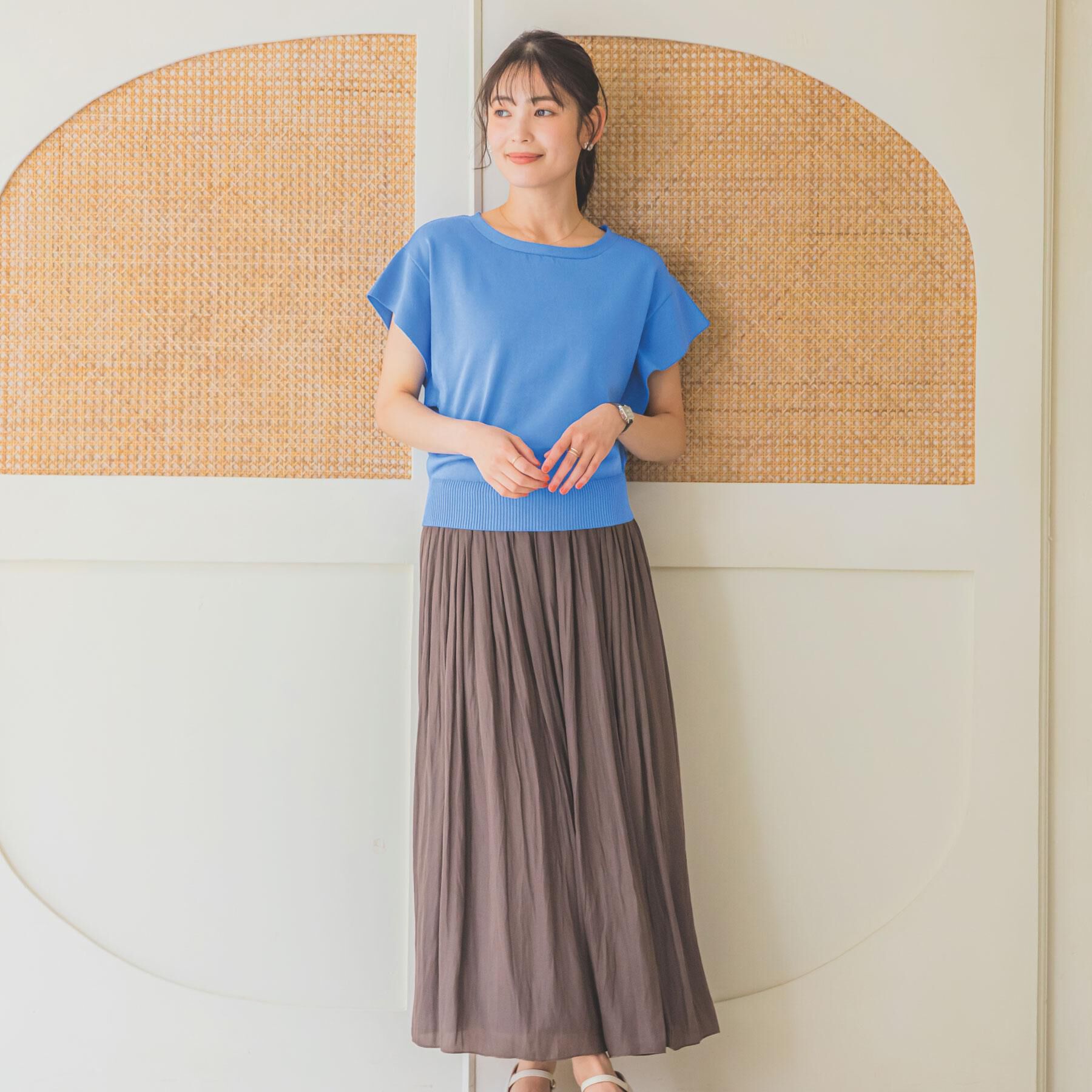 ITS&rsquo;DEMO「【冷感】ニット&times;サテンスカートセット」|スーツ|