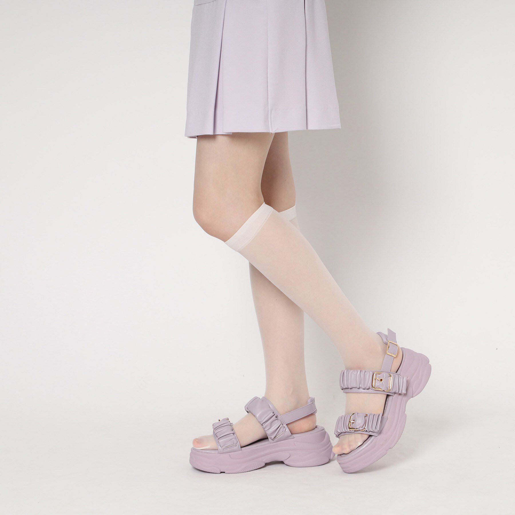 csT&P「厚底クシュクシュベルトスポサン」|サンダル|