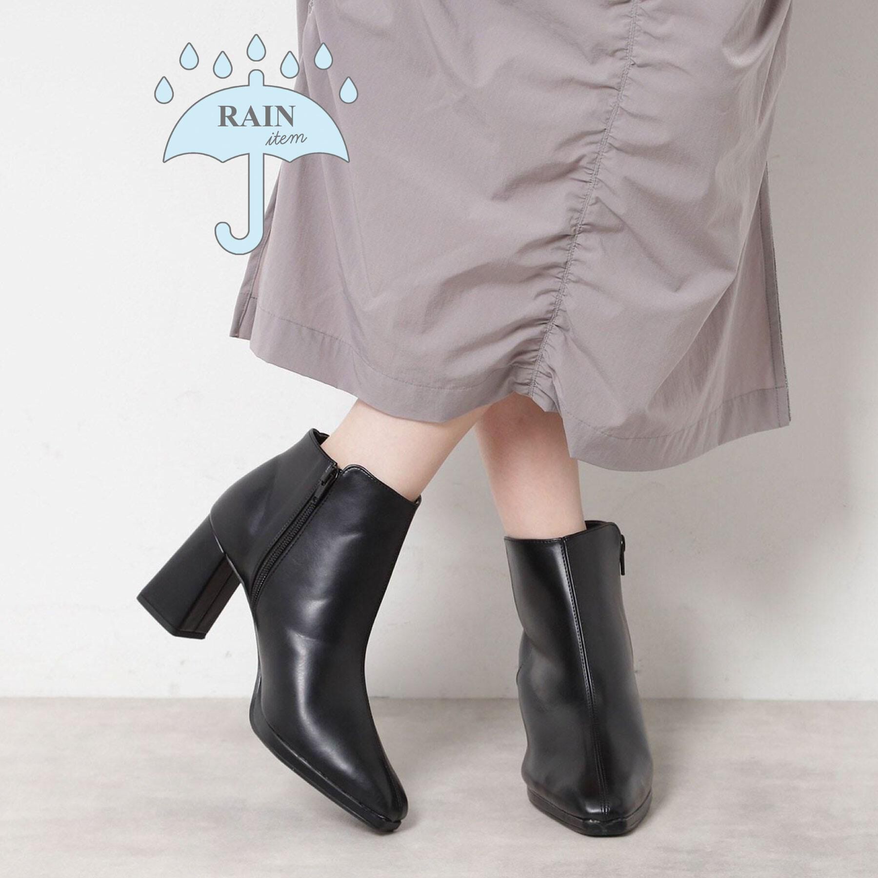 ESPERANZA「【レイン対応】ブロックヒールショートブーツ」|ショートブーツ|