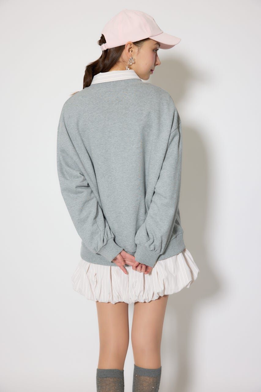 rienda「バルーンシャツセットスウェットワンピース」|ワンピース|