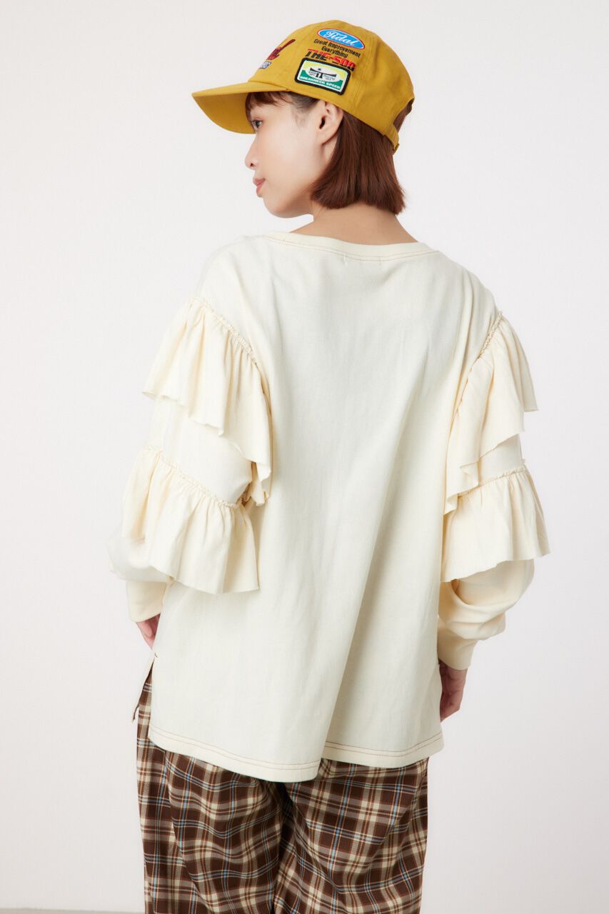 RODEO CROWNS「ステッチフリルトップス」|Tシャツ・カットソー|