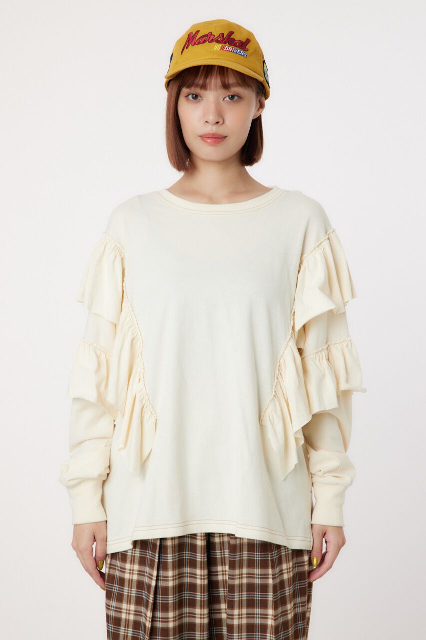 RODEO CROWNS「ステッチフリルトップス」|Tシャツ・カットソー|