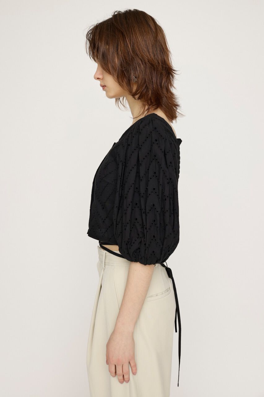 SLY「FRONT BUTTON LACE PUFF トップス」|シャツ・ブラウス|