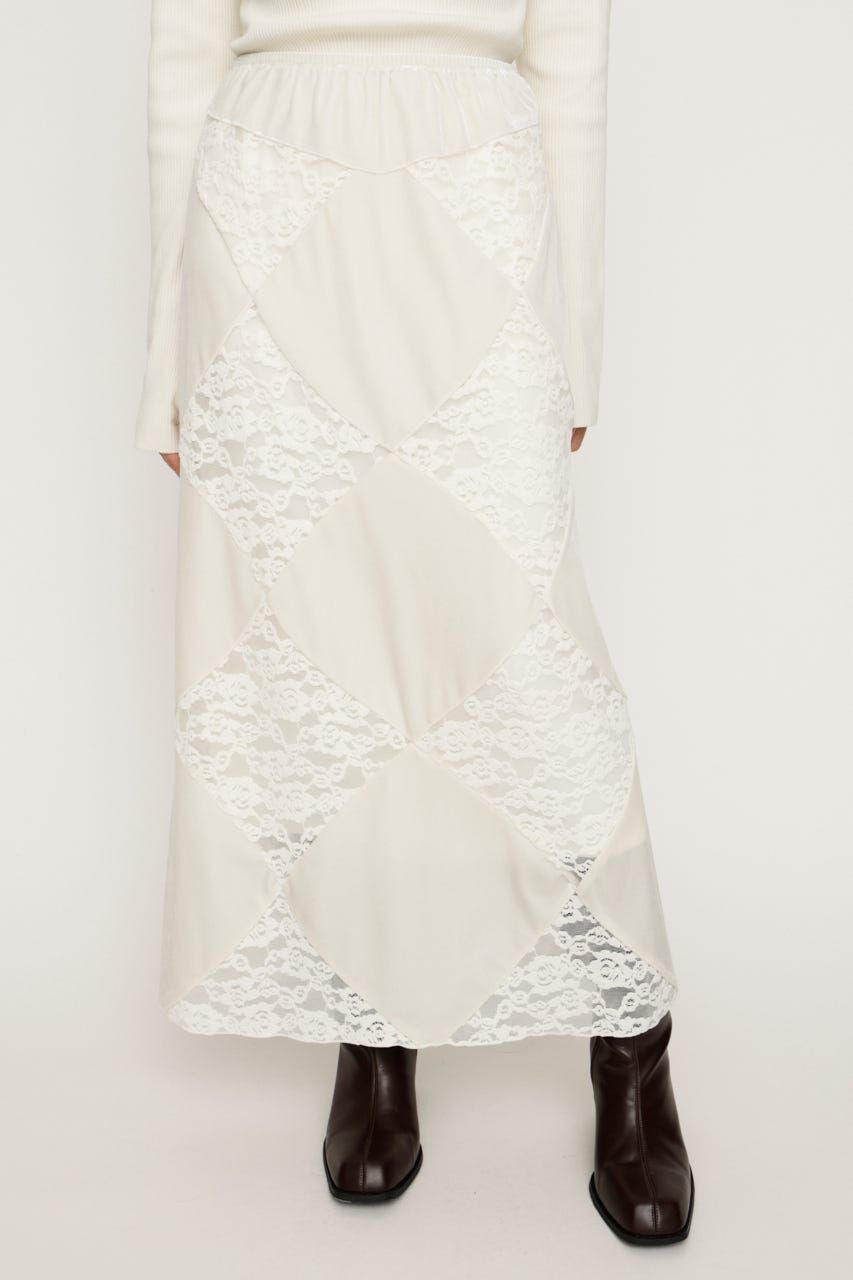 SLY「VELOUR ロングスカート」|スカート|O/WHT1