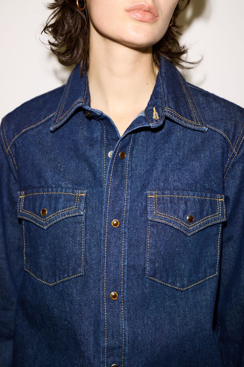 SLY「PK LONG SLEEVE DENIM シャツ」|シャツ・ブラウス|