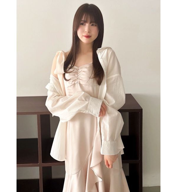 dazzlin「2WAYシアーオーバーシャツ」|シャツ・ブラウス|アイボリー