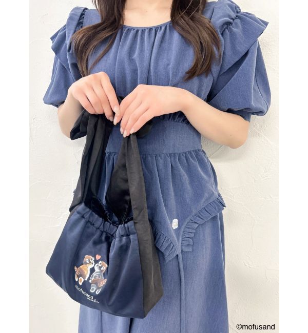 dazzlin「【mofusandコラボ】リボンサテンハンドバッグ」|ハンドバッグ|