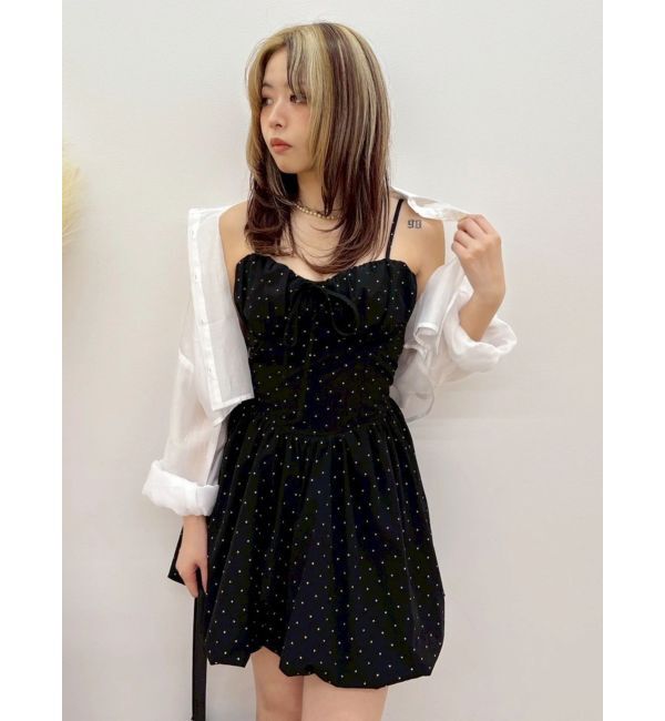 EVRIS「【新色追加】コルセットライクバルーンミニキャミワンピース」|ワンピース|