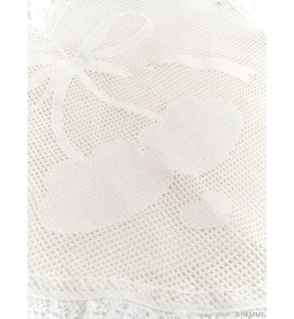 merry jenny「Cherry heart knit tote」|トートバッグ|