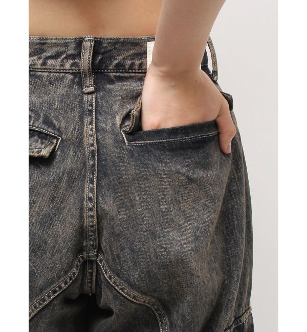GYDA「ハイウエスト Urban Utility Wash Cargoデニムパンツ」|デニム|
