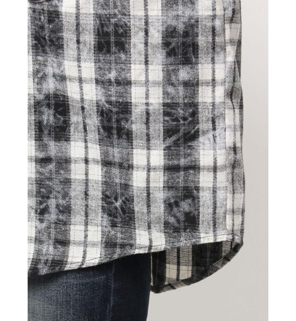 GYDA「processing checkered print looseシャツ」|シャツ・ブラウス|
