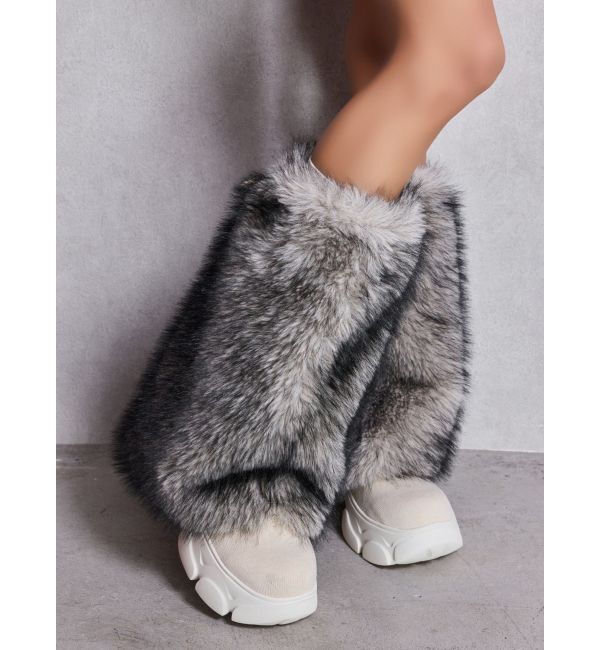 GYDA「2WAY ECO FUR LEG WARMERニットブーツ」|ロングブーツ|