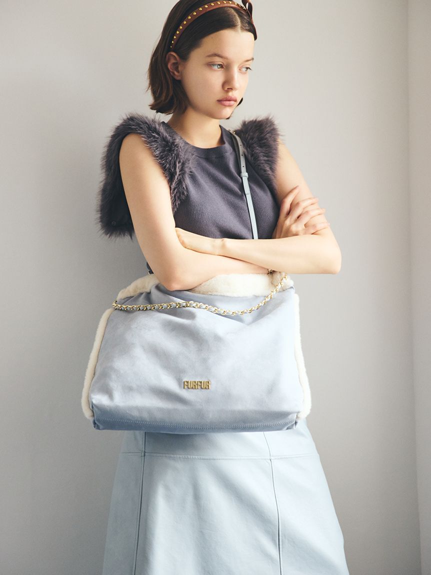 FURFUR「【WEB限定カラー】マテリアル巾着バッグ」|トートバッグ|