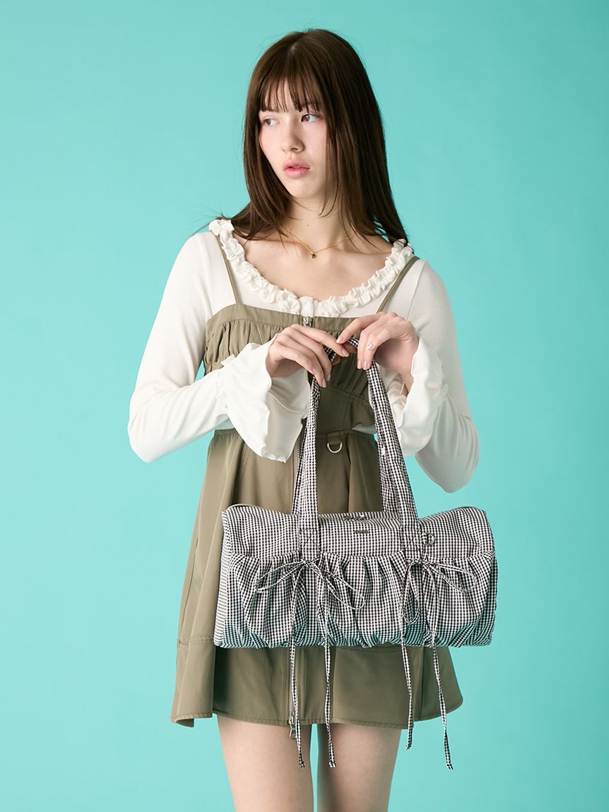 FURFUR「【WEB限定カラー】リボンドラムバッグ」|ショルダー・メッセンジャー|