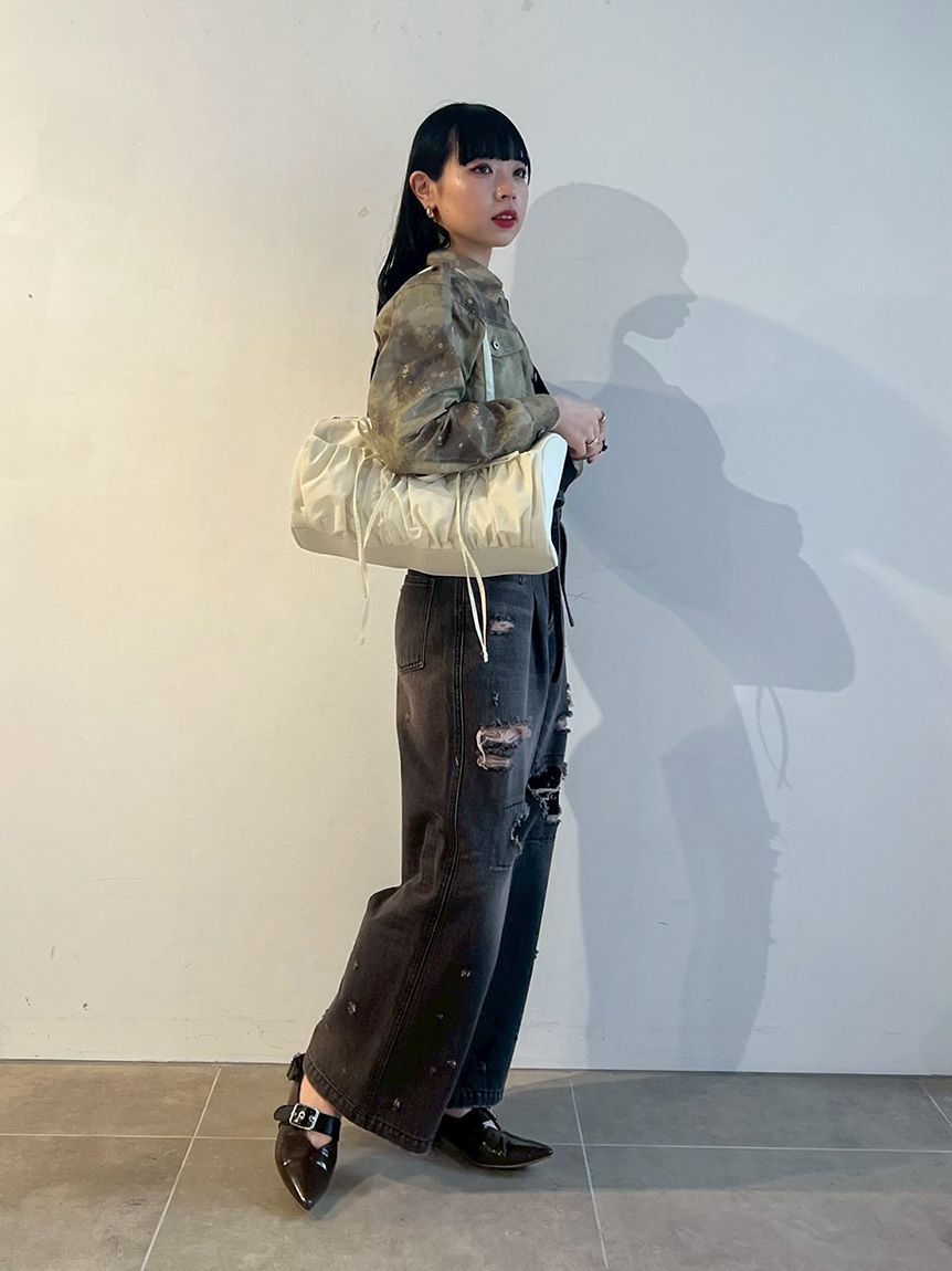 FURFUR「【WEB限定カラー】リボンドラムバッグ」|ショルダー・メッセンジャー|