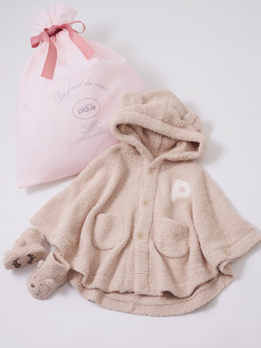 GELATO PIQUE KIDS & BABY「【ラッピング済み】【BABY】パウダーベアポンチョ＆ソックスSET」|その他ベビー用品|