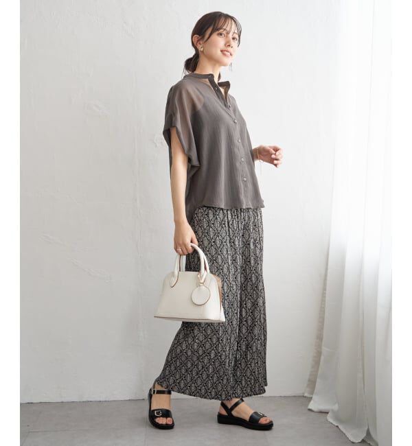ikka「【雑誌InRed6月号掲載】コットンライクシアードルマンブラウス」|シャツ・ブラウス|
