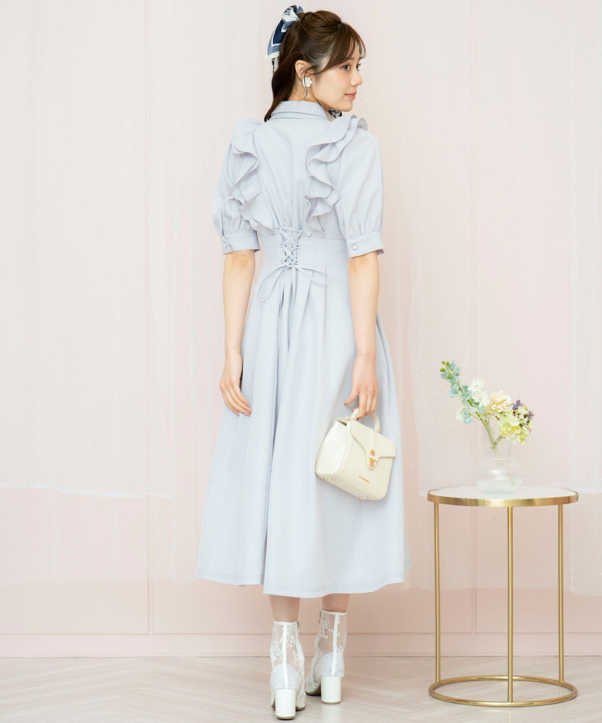 WILLSELECTION「ラッフルリボンタイシャツワンピース」|ワンピース|