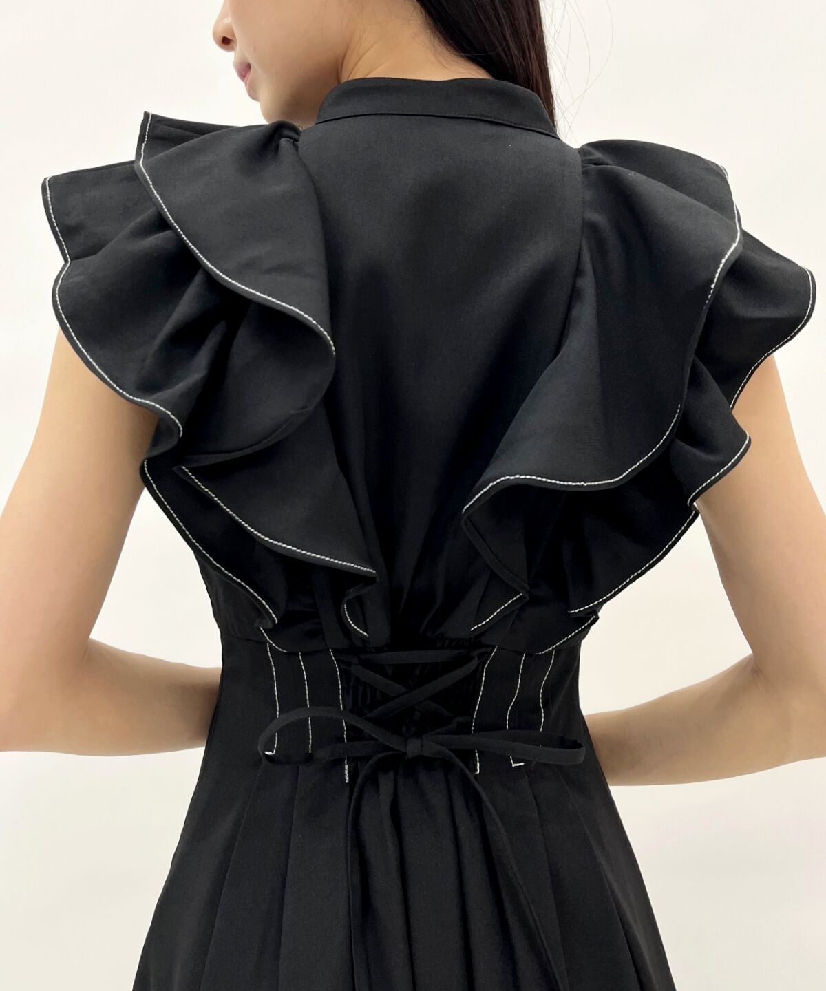WILLSELECTION「ナローリボンラッフルフリルワンピース」|ワンピース|