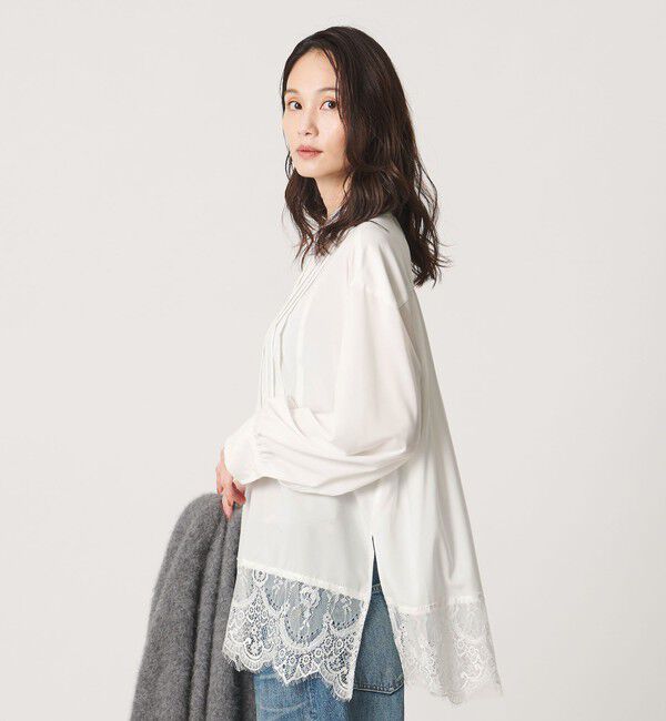 UNITED ARROWS「【別注】＜dahl&rsquo;ia＞レース シャツ」|シャツ・ブラウス|