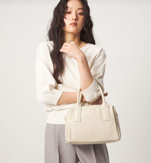 UNITED ARROWS green label relaxing「＜PRATO＞スクエア ボストンバッグ」|ボストンバッグ|OFF WHITE