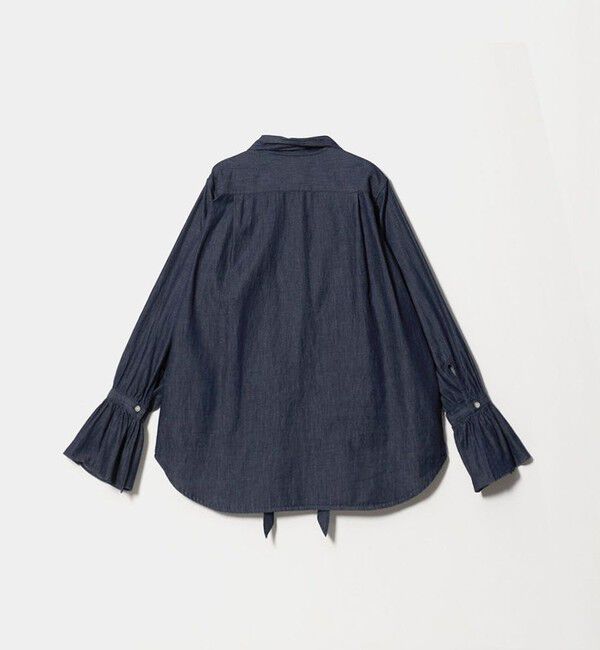 BEAUTY&YOUTH UNITED ARROWS「デニム ボウタイ ギャザーカフス シャツ」|シャツ・ブラウス|