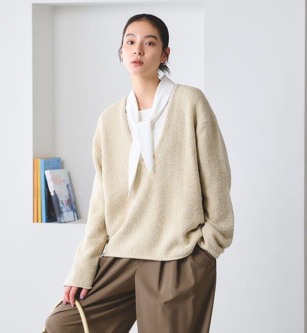 BEAUTY&YOUTH UNITED ARROWS「テープヤーン ディープVネック ニット」|ニット・セーター|