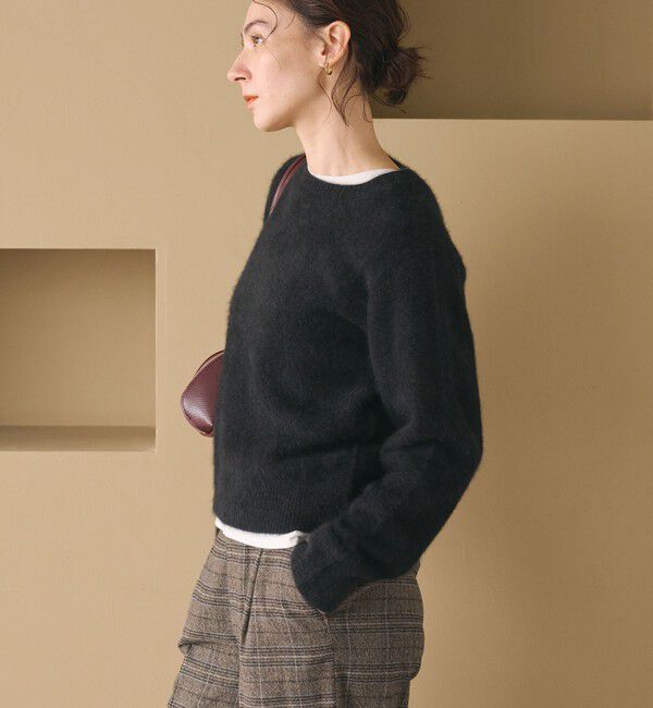 BEAUTY&YOUTH UNITED ARROWS「フォックスカシミヤブレンド クルーネック ニットプルオーバー」|ニット・セーター|