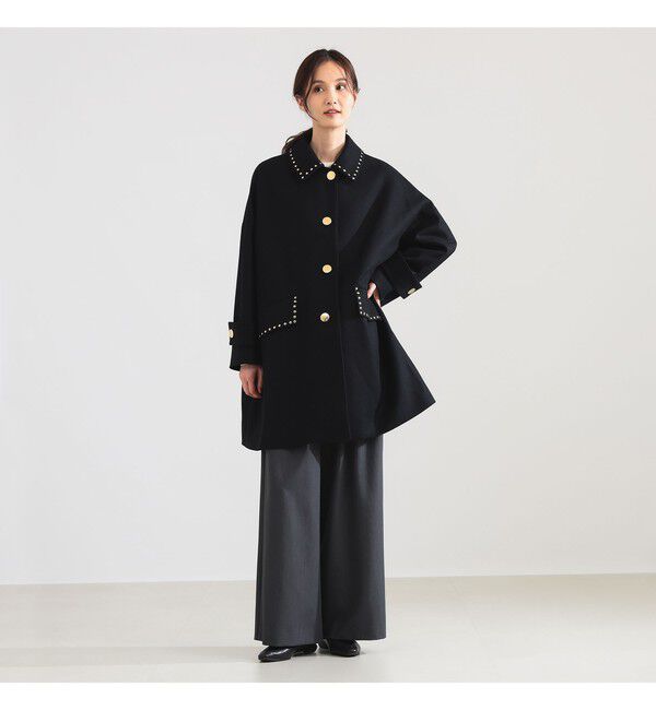 BEAMS SELECTION for WOMEN「MACKINTOSH / NEW HUMBIE スタッズ コート」|ダッフルコート|