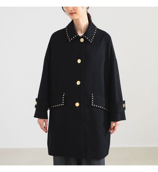 BEAMS SELECTION for WOMEN「MACKINTOSH / NEW HUMBIE スタッズ コート」|ダッフルコート|