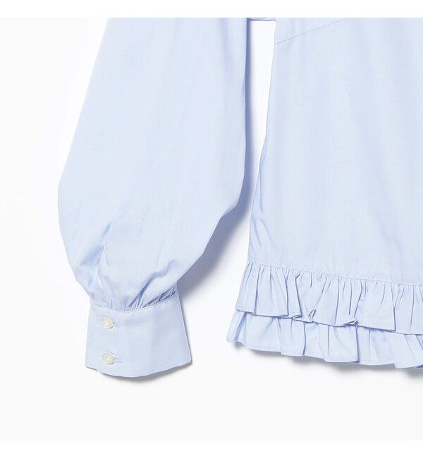 Ray BEAMS 「フリルヘム レギュラーカラー シャツ」|シャツ・ブラウス|
