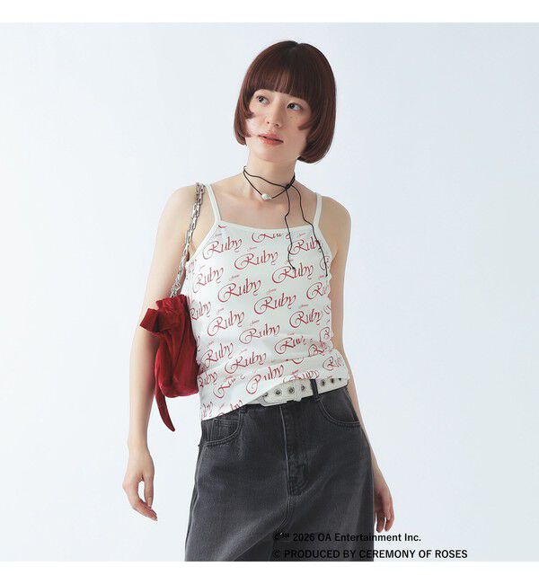 BEAMS SELECTION for WOMEN「JENNIE / Logo Camisole」|Tシャツ・カットソー|WHITE