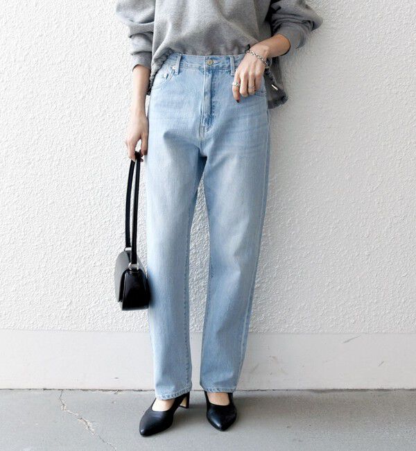 SHIPS any「ハイライズ デニムパンツ［SHIPS any DENIM］」|デニム|スカイブルー
