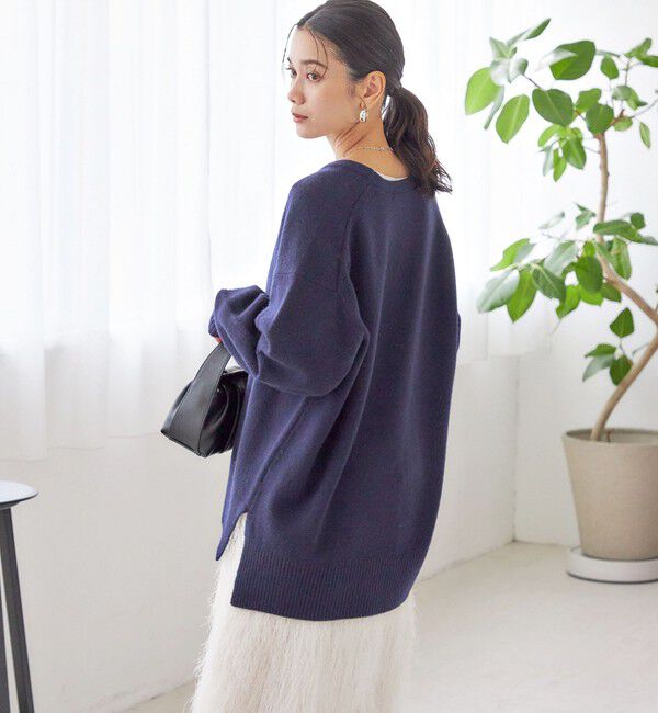 SHIPS for women「〈手洗い可能〉ウール カシミヤ Vネック プルオーバー」|ニット・セーター|