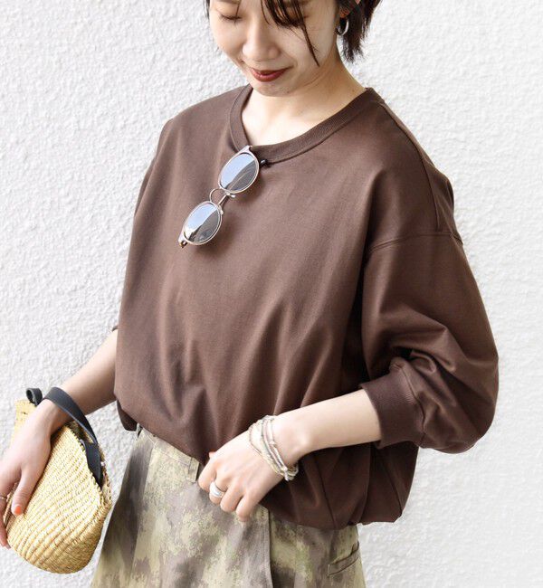 SHIPS for women「〈手洗い可能〉ハイゲージ ドルマン プルオーバー」|Tシャツ・カットソー|ブラウン